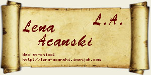 Lena Ačanski vizit kartica